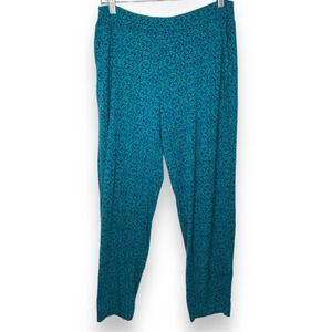 Soma Teal and Blue Paisley Pajama Lounge Pants Size Medium
